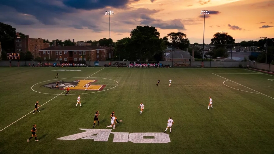 Women player soccer at Hoyne field